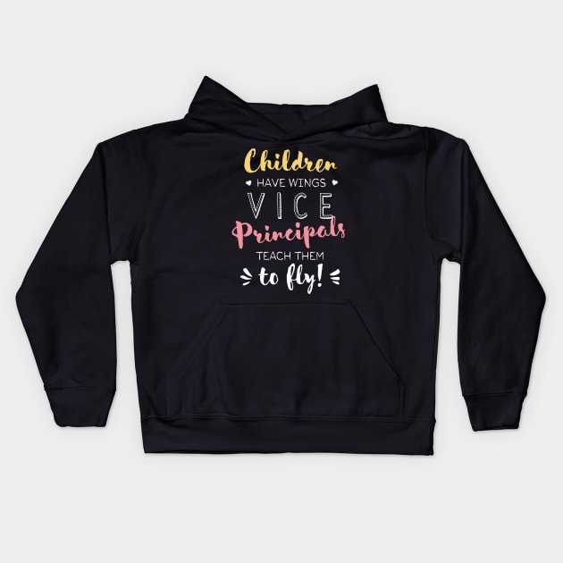 Vice Principal Gifts - Beautiful Wings Quote Kids Hoodie by BetterManufaktur